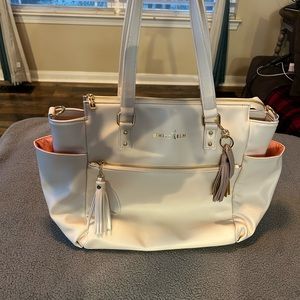 White Elm Gemini convertible backpack cream pink